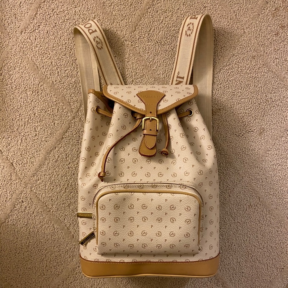 Pollini Monogram Backpack - image 1